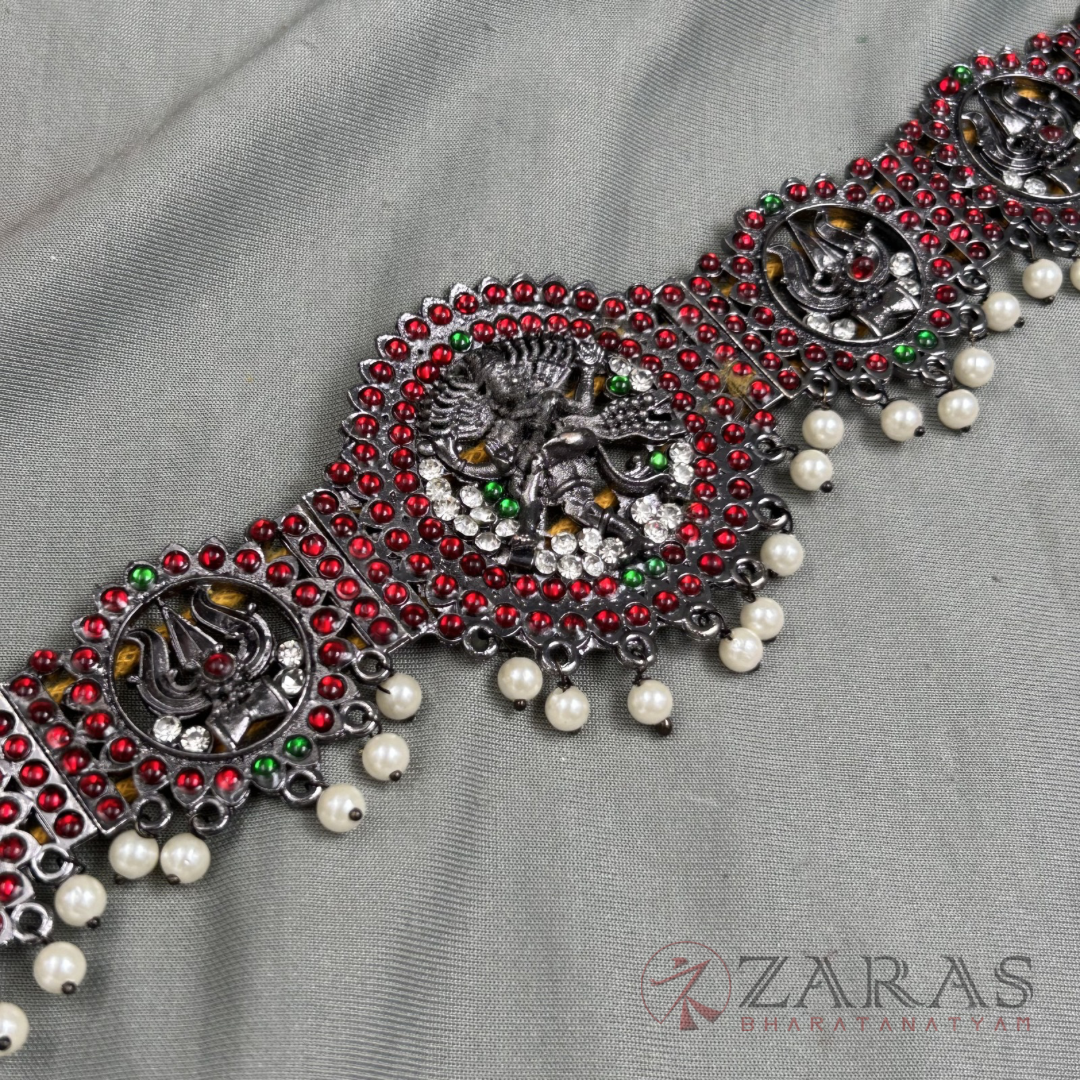 Bharatanatyam Dance Jewellery Black - Nadaraj RG Kemp CS Hip Belt (Ottiyanam) image 1