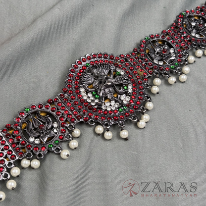 Bharatanatyam Dance Jewellery Black - Nadaraj RG Kemp CS Hip Belt (Ottiyanam) image 1