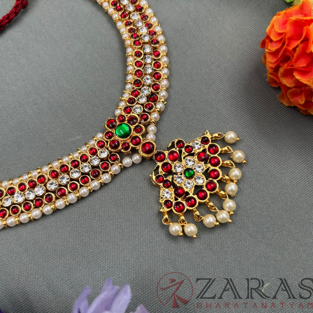 Bharatanatyam Dance Jewellery - Necklace Sow Leaf RG Kemp image 2