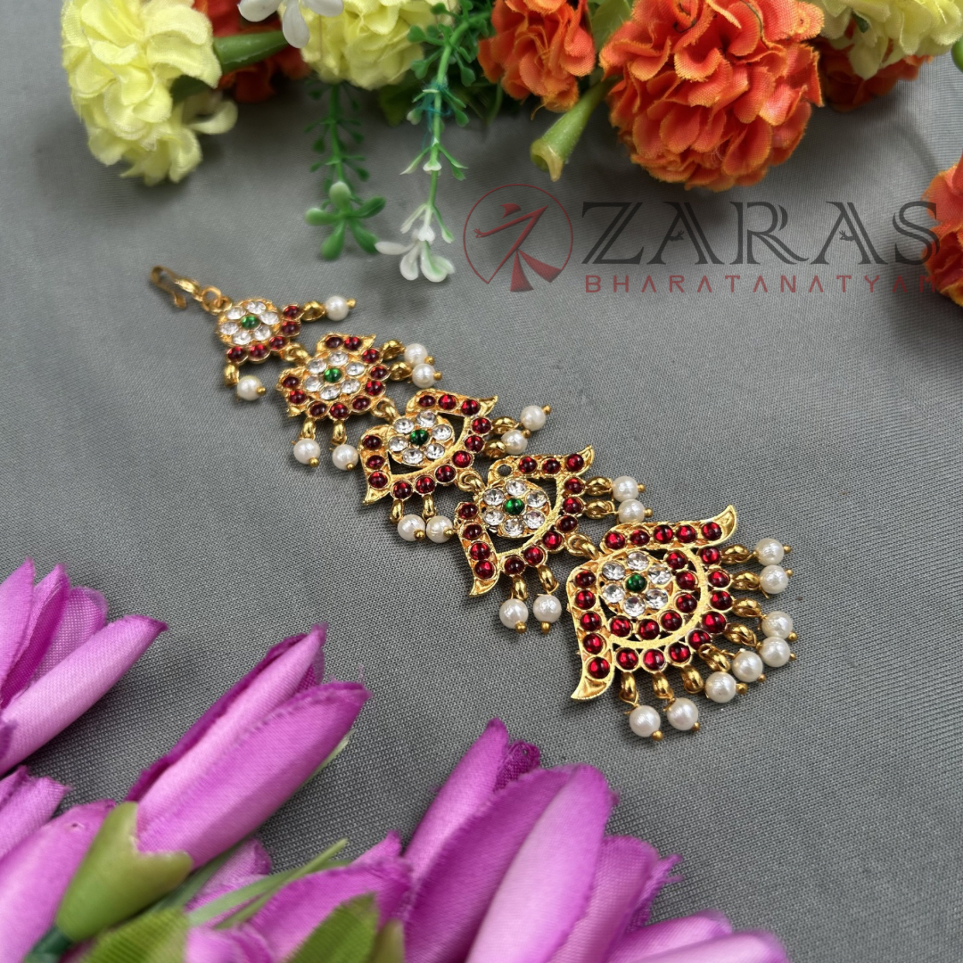 Bharatanatyam Dance Jewellery - RG Kemp Flower Step Netti Chutti image 1