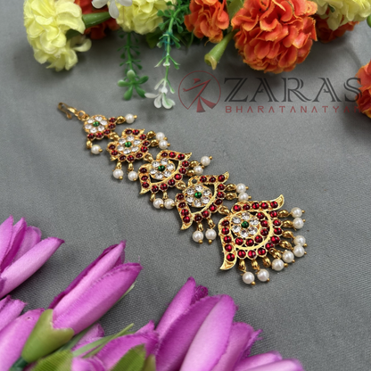 Bharatanatyam Dance Jewellery - RG Kemp Flower Step Netti Chutti image 1