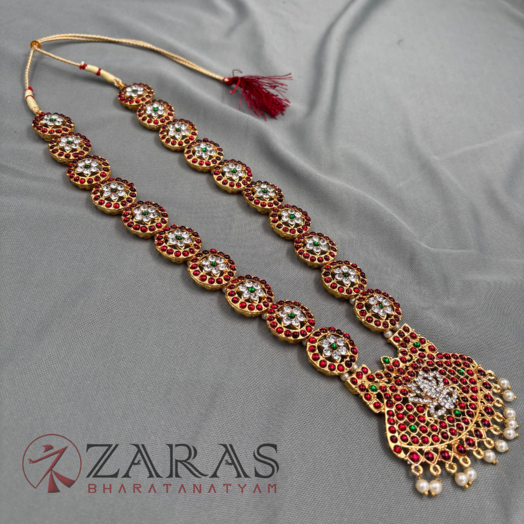 Bharatanatyam Dance Jewellery - Haaram Lotus & Round Design WC Kemp image 3