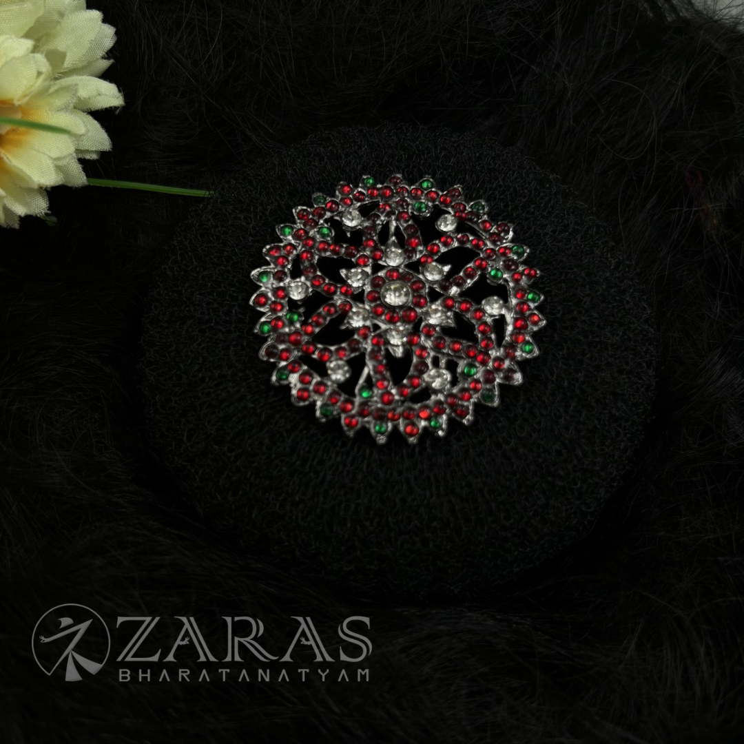 Bharatanatyam Dance Jewellery Black - Rakodi Flower RG Kemp CS image 0