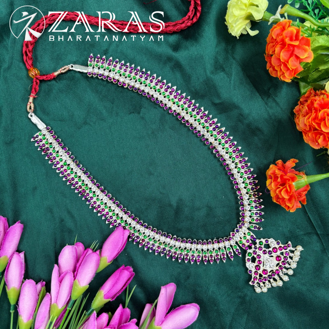 Bharatanatyam Dance Silver Jewellery - Pea & Kuchi PG Kemp CS Haaram image 0