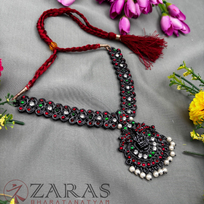 Bharatanatyam Dance Jewellery Black - Necklace Lakshmi & Mee RG Kemp CS Pearls image 2