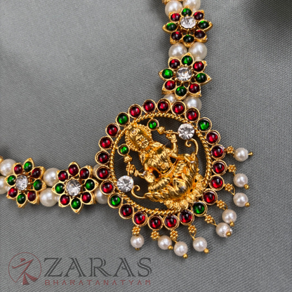 Bharatanatyam Dance Jewellery - Necklace Flower Lakshmi RG Kemp image 2