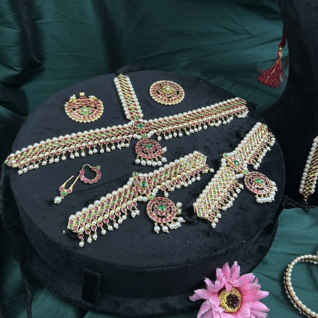 Bharatanatyam Dance Premium Jewellery Full Set - Round V RG Kemp image 1
