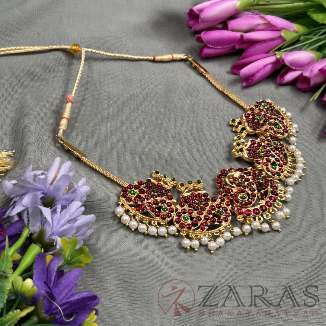Bharatanatyam Dance Jewellery - Necklace Snake RG Kemp Beads image 1
