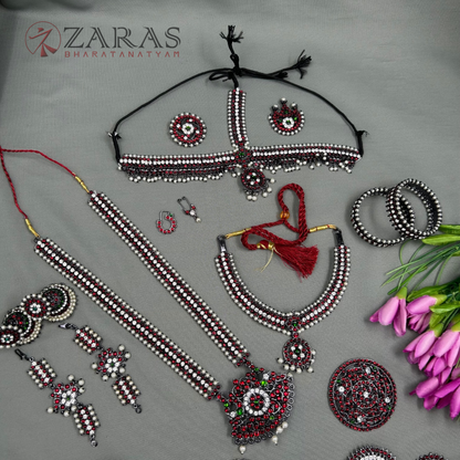 Bharatanatyam Dance Black Jewellery - Sow Full Set Kemp RGS image 3