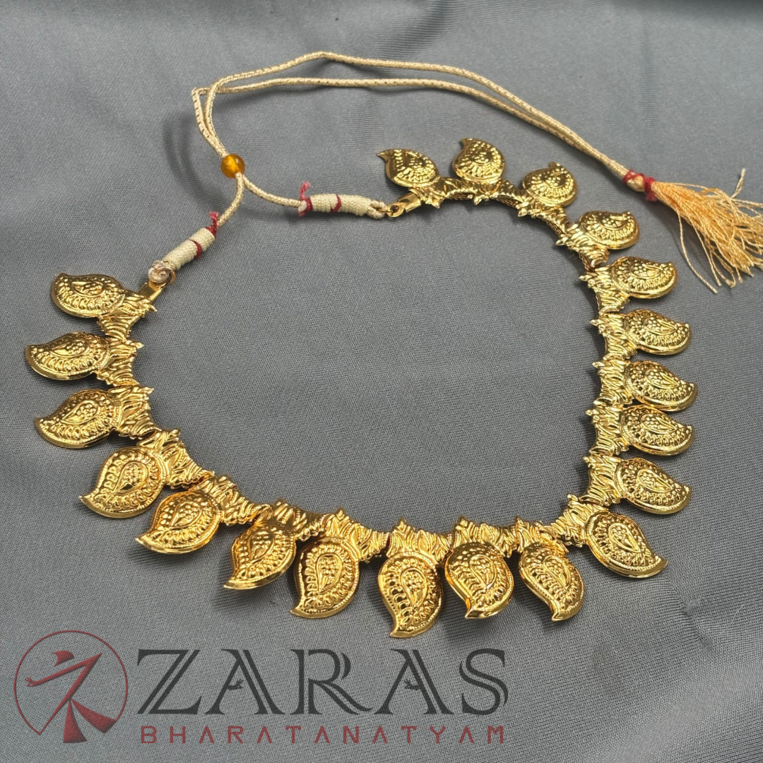 Bharatanatyam Dance Jewellery - Necklace Manga Design Full Gold M image 3