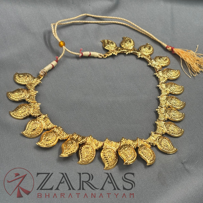 Bharatanatyam Dance Jewellery - Necklace Manga Design Full Gold M image 3