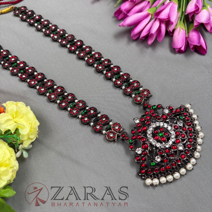 Bharatanatyam Dance Jewellery Black - Flower RG Kemp CS Beads image 1