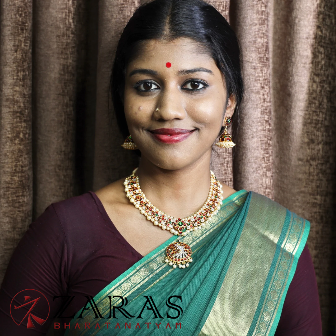 Bharatanatyam Dance Jewellery - Necklace RG Flower Kemp CS Peacock Design image 1