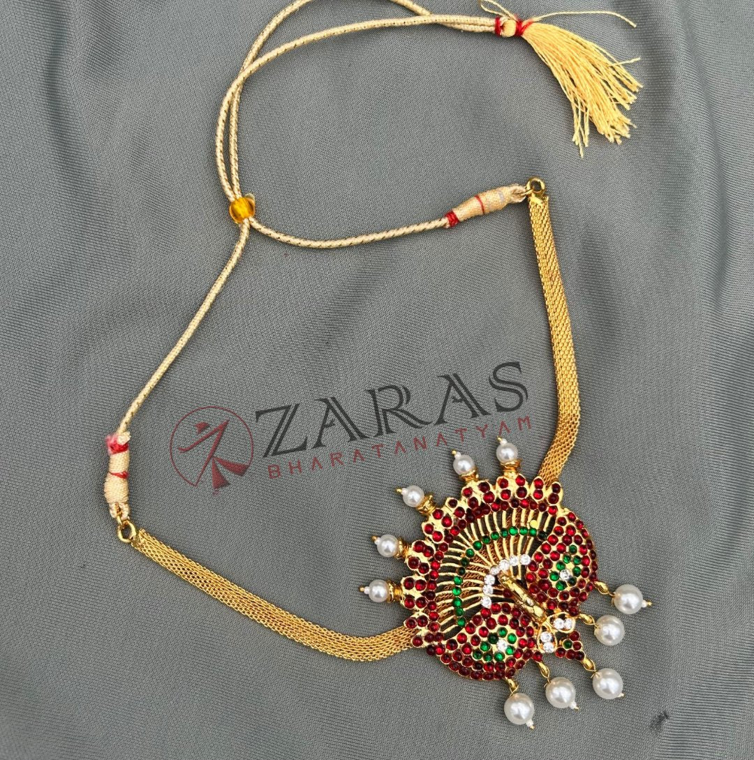 Bharatanatyam Dance Jewellery - Necklace Peacock Design RG Kemp SA image 0