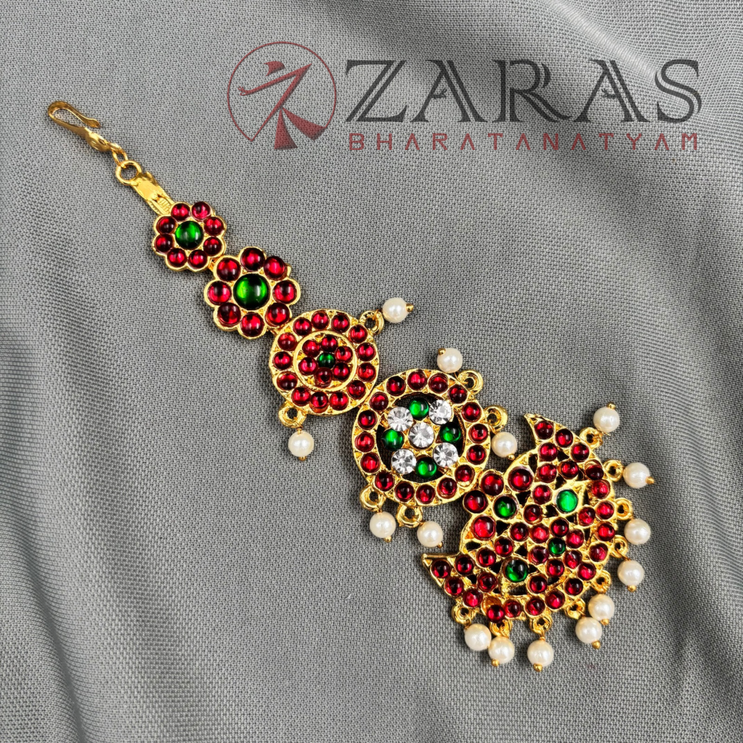 Bharatanatyam Dance Jewellery - 4 Round & Moon RG Kemp Netti Chutti image 2