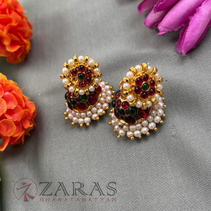 Bharatanatyam Dance Jewellery - 3L RG Kemp Jimiki with Kammal image 2