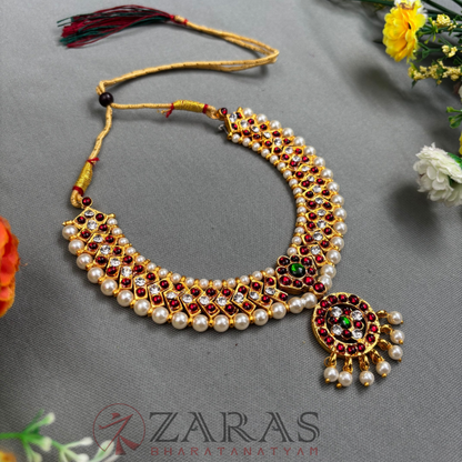 Bharatanatyam Dance Jewellery - Necklace V & Round RG Kemp CS image 1