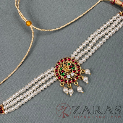 Bharatanatyam Dance Jewellery Necklace - 3L Balls & Lakshmi RG Kemp Choker Type image 1