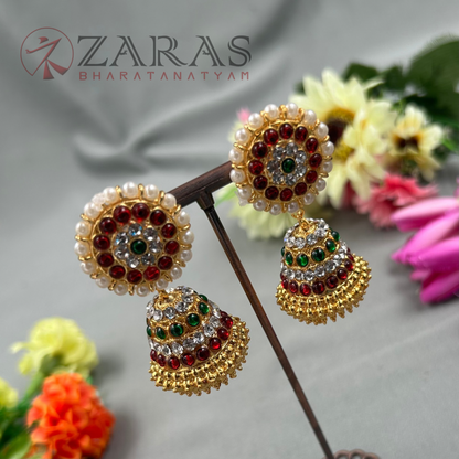 Bharatanatyam Dance Jewellery - Jimiki with Kammal 4L Kemp RG image 0