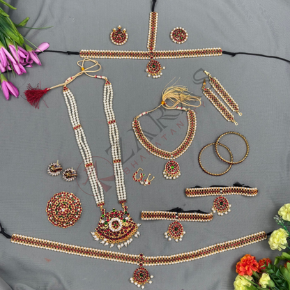 Bharatanatyam Dance Jewellery - Lettika Full Set RG Kemp Le FL image 0