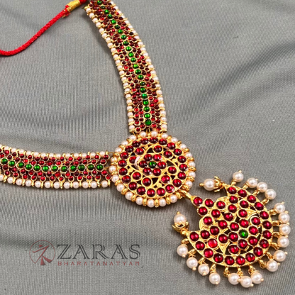 Bharatanatyam Dance Jewellery - Necklace 5S Sun & Moon Kemp image 0