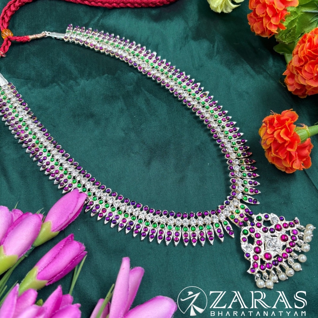 Bharatanatyam Dance Silver Jewellery - Pea & Kuchi PG Kemp CS Haaram image 1