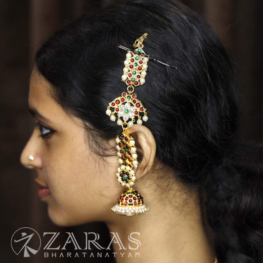 Bharatanatyam Dance Jewellery - V With Leaf RG kemp CS Maatal image 1