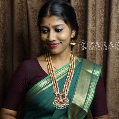 Bharatanatyam Dance Jewellery -  SOW & Leaf CS RG Kemp Balls Haaram image 1