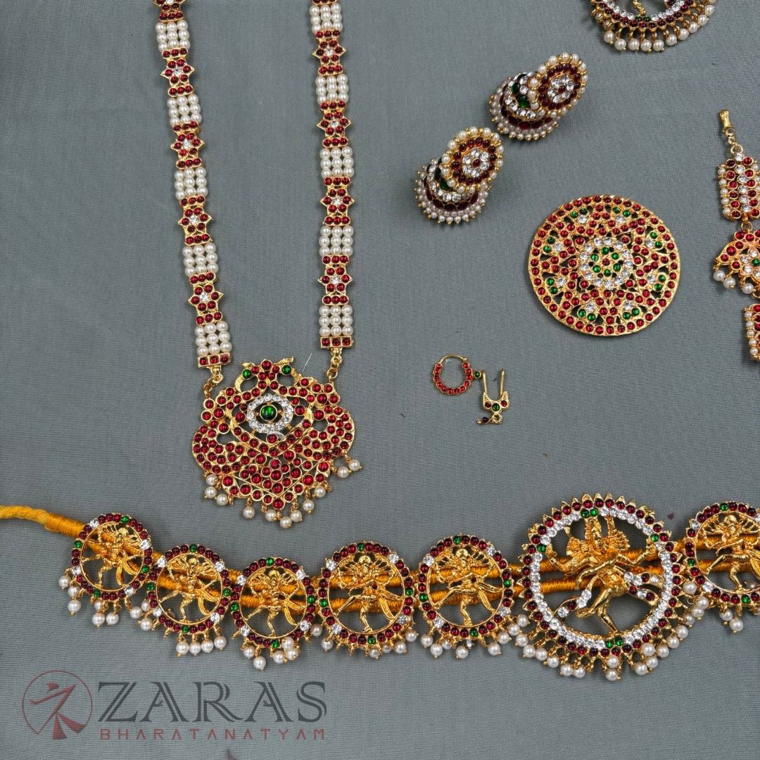 Bharatanatyam Dance Jewellery - Nadaraj Design RG Kemp Full Set image 1