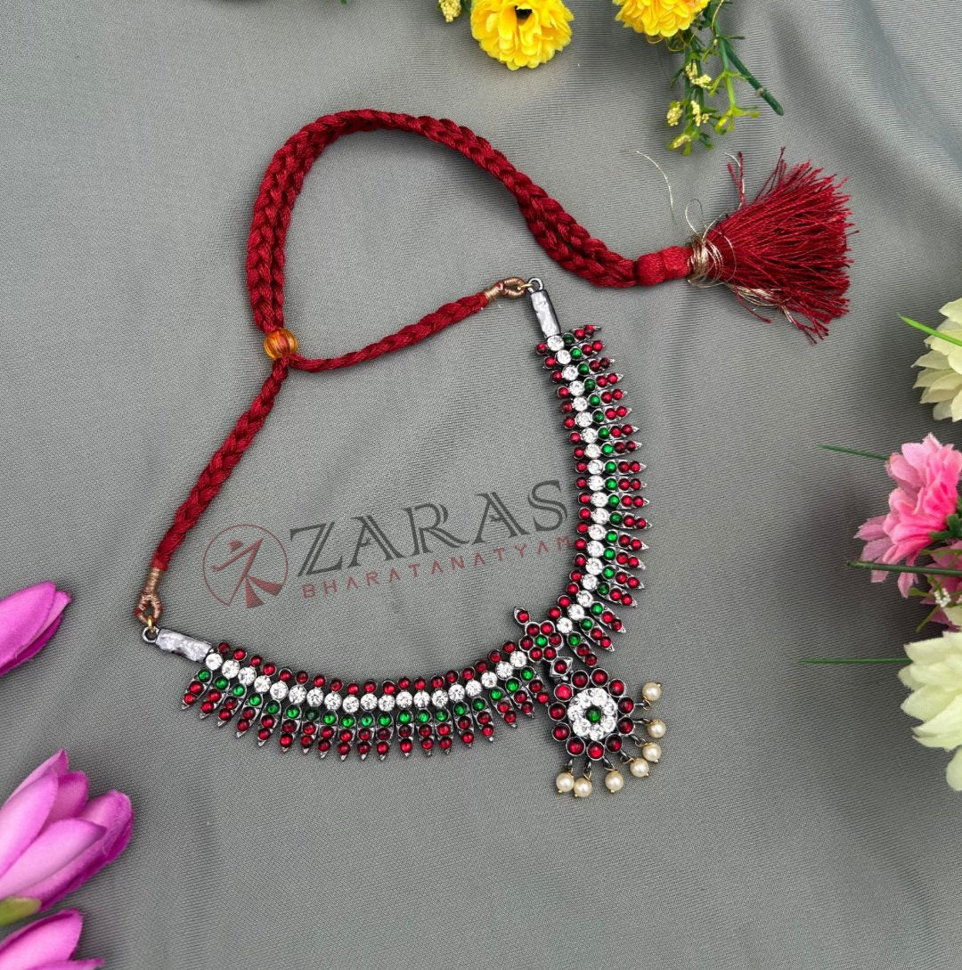 Bharatanatyam Dance Jewellery Black - Necklace Kutchi RG Kemp CS pearls image 2