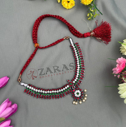 Bharatanatyam Dance Jewellery Black - Necklace Kutchi RG Kemp CS pearls image 2