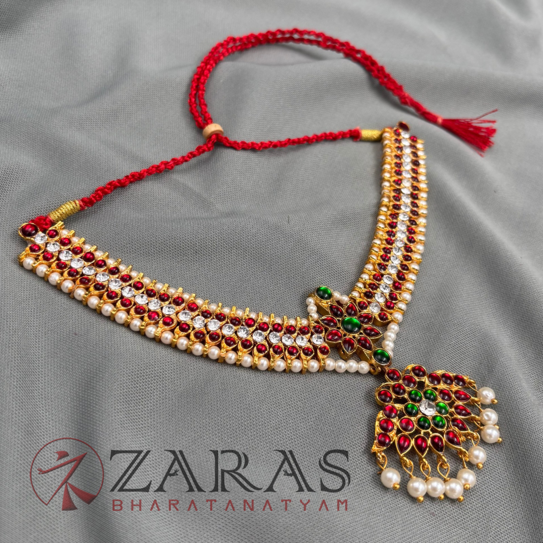 Bharatanatyam Dance Jewellery - Necklace White CS RG Kemp Le image 2