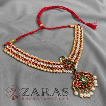 Bharatanatyam Dance Jewellery - Necklace White CS RG Kemp Le image 2