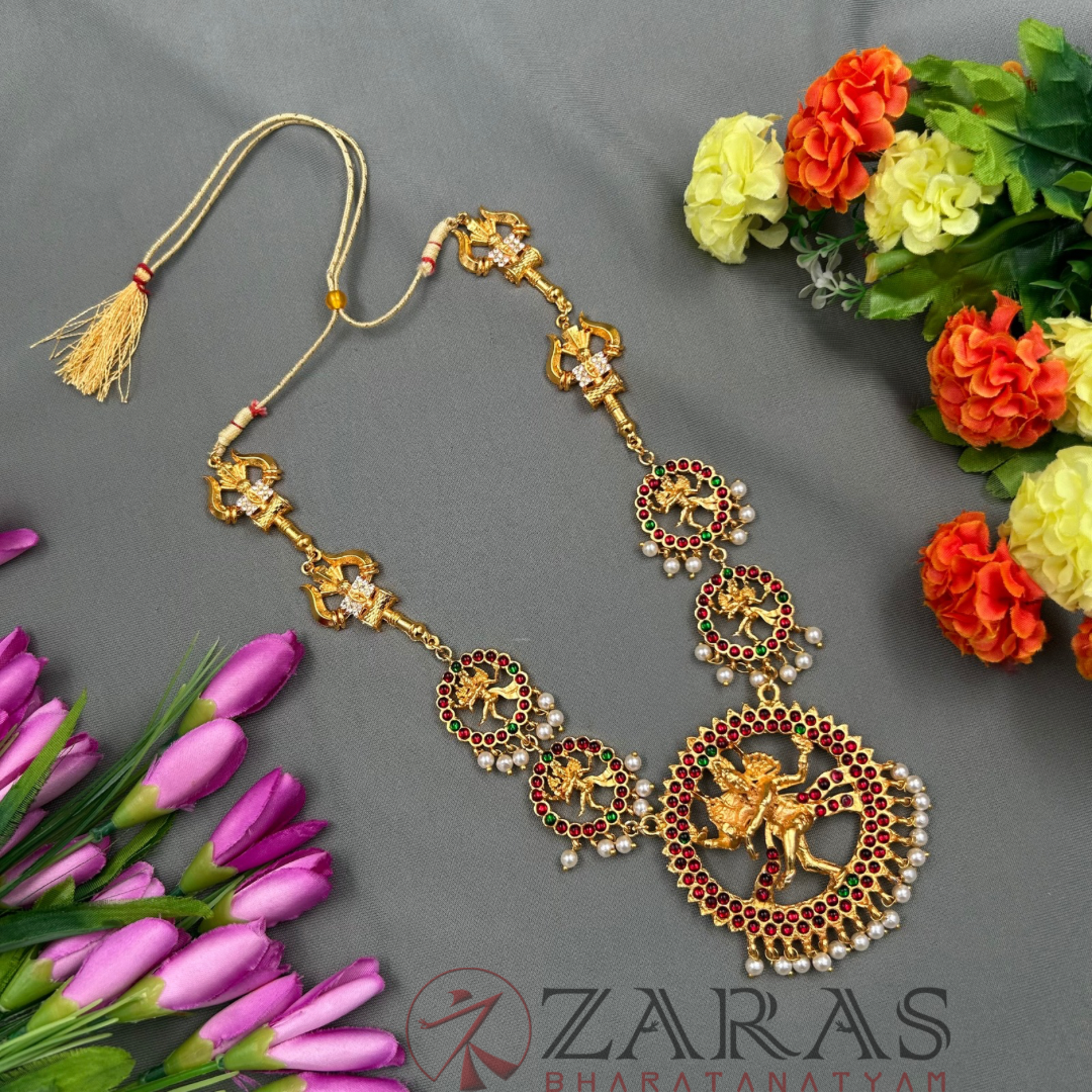 Bharatanatyam Dance Jewellery - Nadaraj & Soolam RG Kemp Haaram image 1