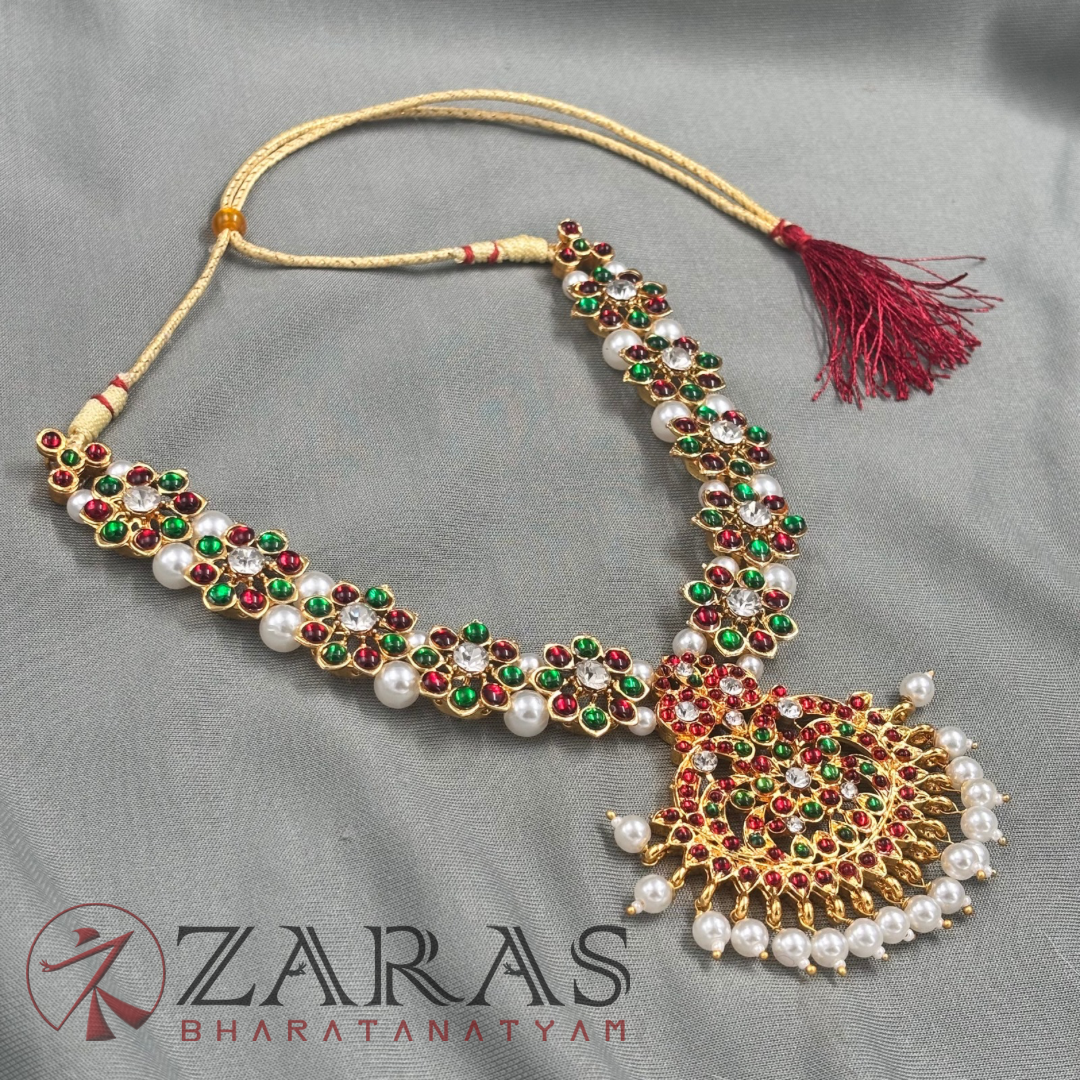 Bharatanatyam Dance Jewellery - Necklace RG Kemp CS Flower P Design image 3