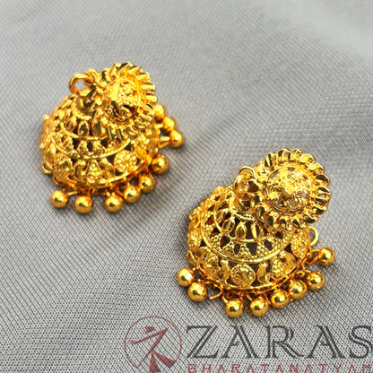 Bharatanatyam Dance Jewellery - Gold Jimiki with Kammal image 2