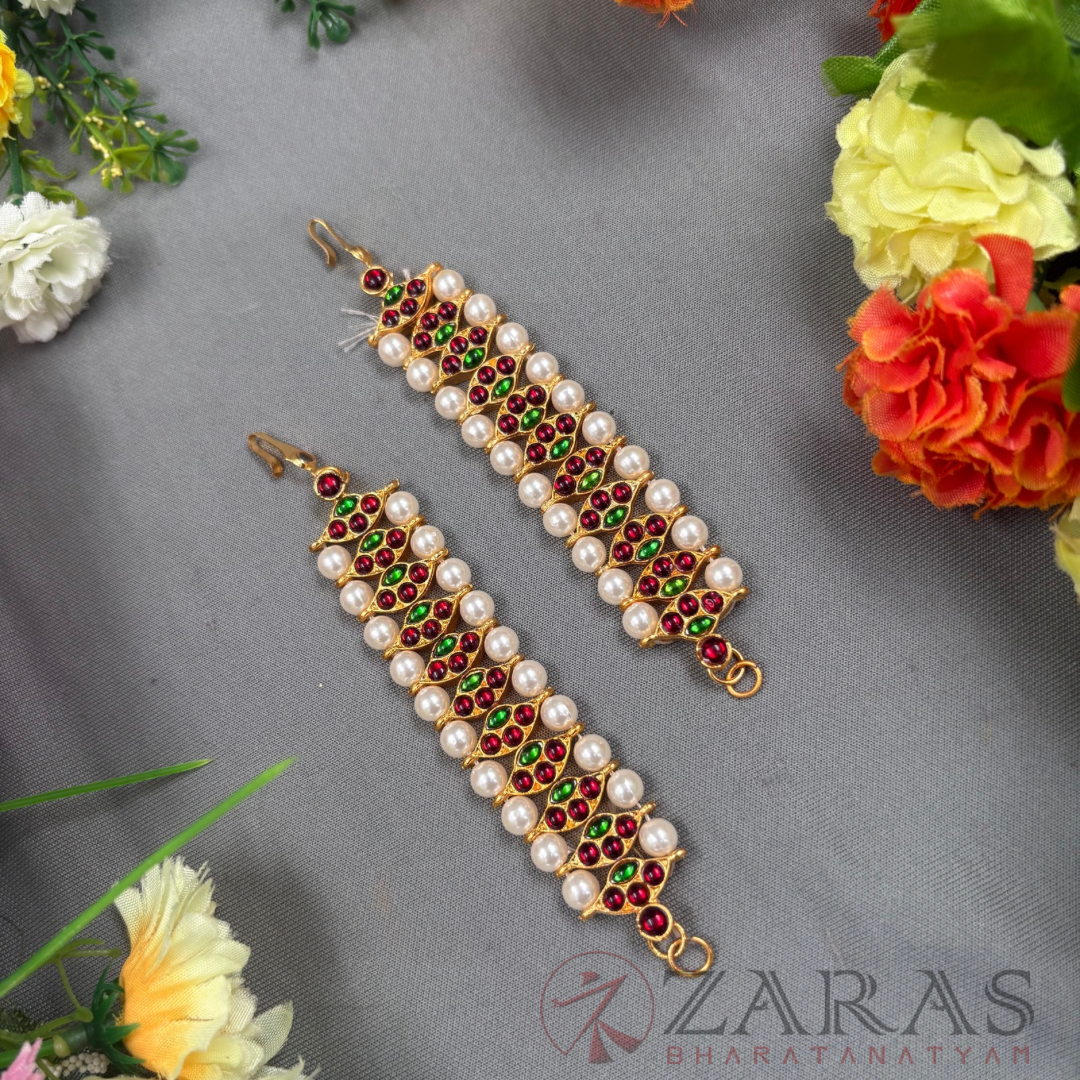 Bharatanatyam Dance Jewellery Maatal - Leaf RG Kemp CS Pearls image 0