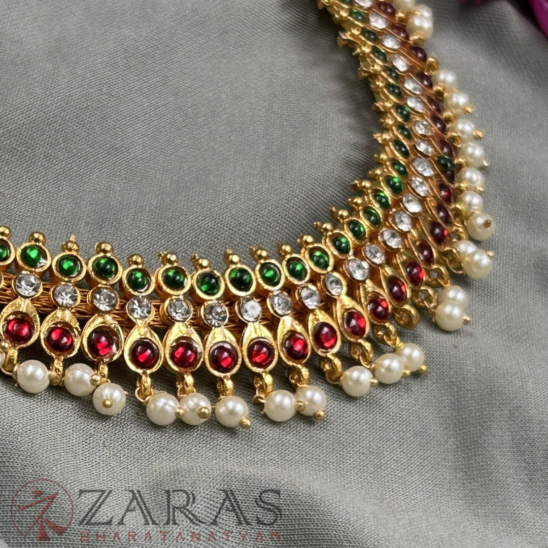 Bharatanatyam Dance Jewellery - Flower Necklace RG Kemp image 1