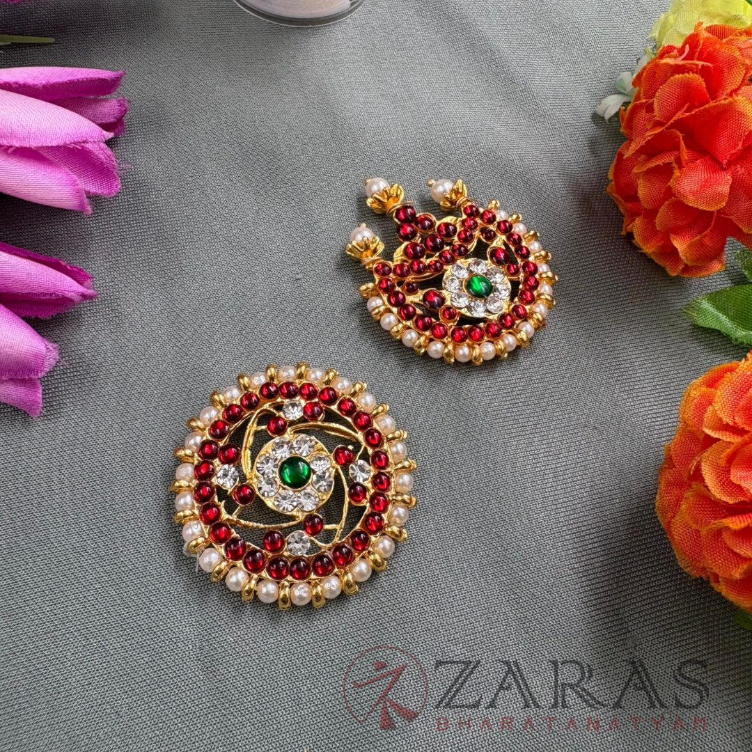 Bharatanatyam Dance Jewellery - Sun & Moon Flower RG Kemp image 1
