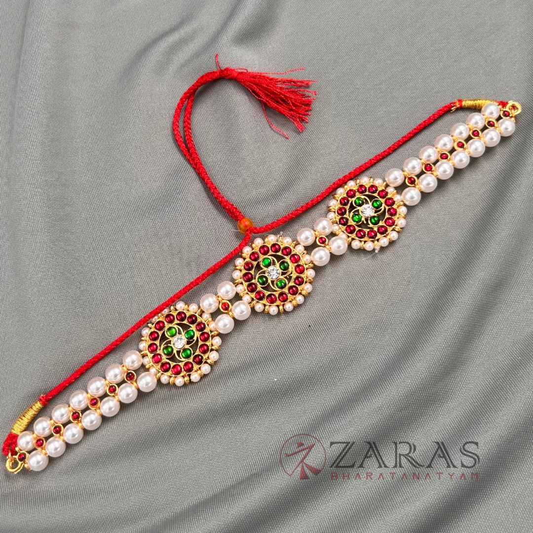 Bharatanatyam Dance Jewellery - 2L Beads Choker / Necklace 3S Kemp CS image 1