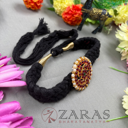 Bharatanatyam Dance Jewellery Necklace - Round RG Kemp Black Thread Type image 1