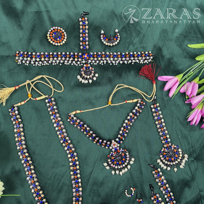 Bharatanatyam Dance Jewellery Full set - Mee Design WOB Stone image 2