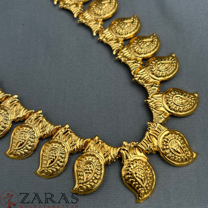 Bharatanatyam Dance Jewellery - Manga Full Gold Haaram / Long Chain image 3