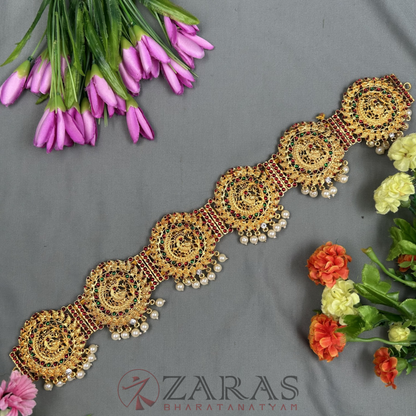 Bharatanatyam Dance Jewellery - Peacock Hip Belt RG Kemp CS (Ottiyanam) image 0