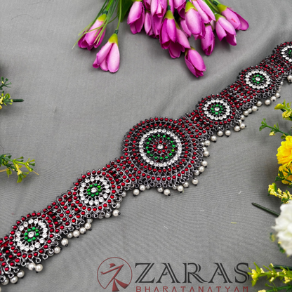 Bharatanatyam Dance Jewellery Black - Round RG Kemp CS Hip Belt (Ottiyanam) image 1