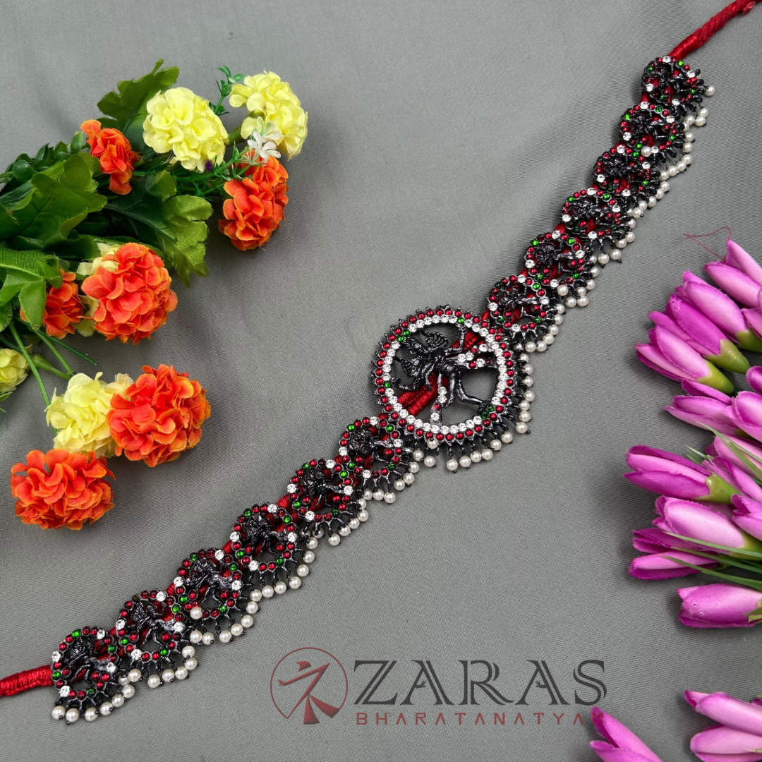 Bharatanatyam Dance Jewellery Black - Nadaraj RG Kemp CS Hip Belt (Ottiyanam) image 2