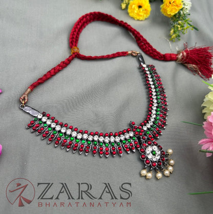 Bharatanatyam Dance Jewellery Black - Necklace Kutchi RG Kemp CS pearls image 1