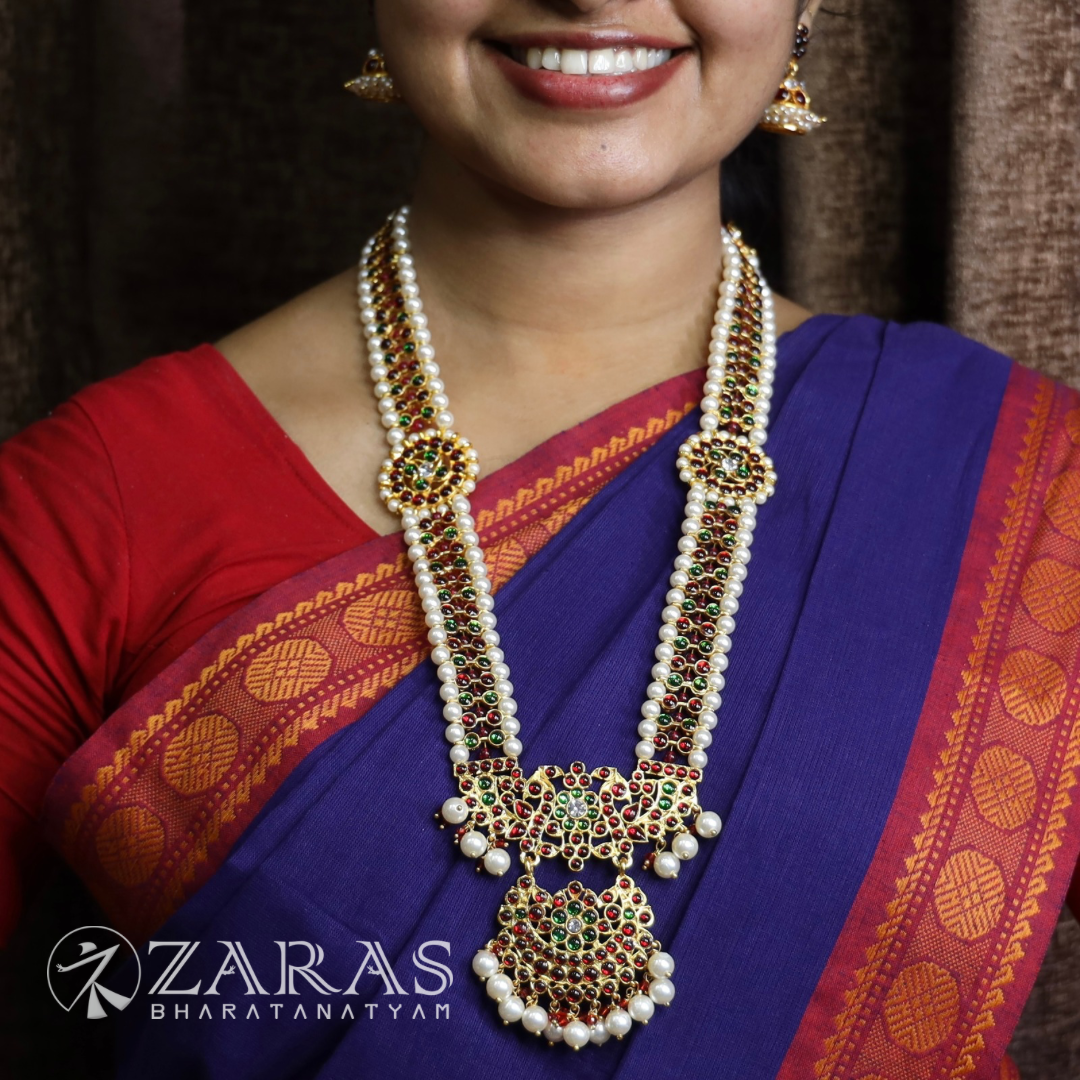 Bharatanatyam Dance Jewellery - Haaram Sow RG Pe Kemp Pendant image 0