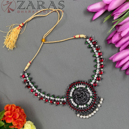 Bharatanatyam Dance Jewellery Black - Necklace Manga Kemp CS Pearls image 0