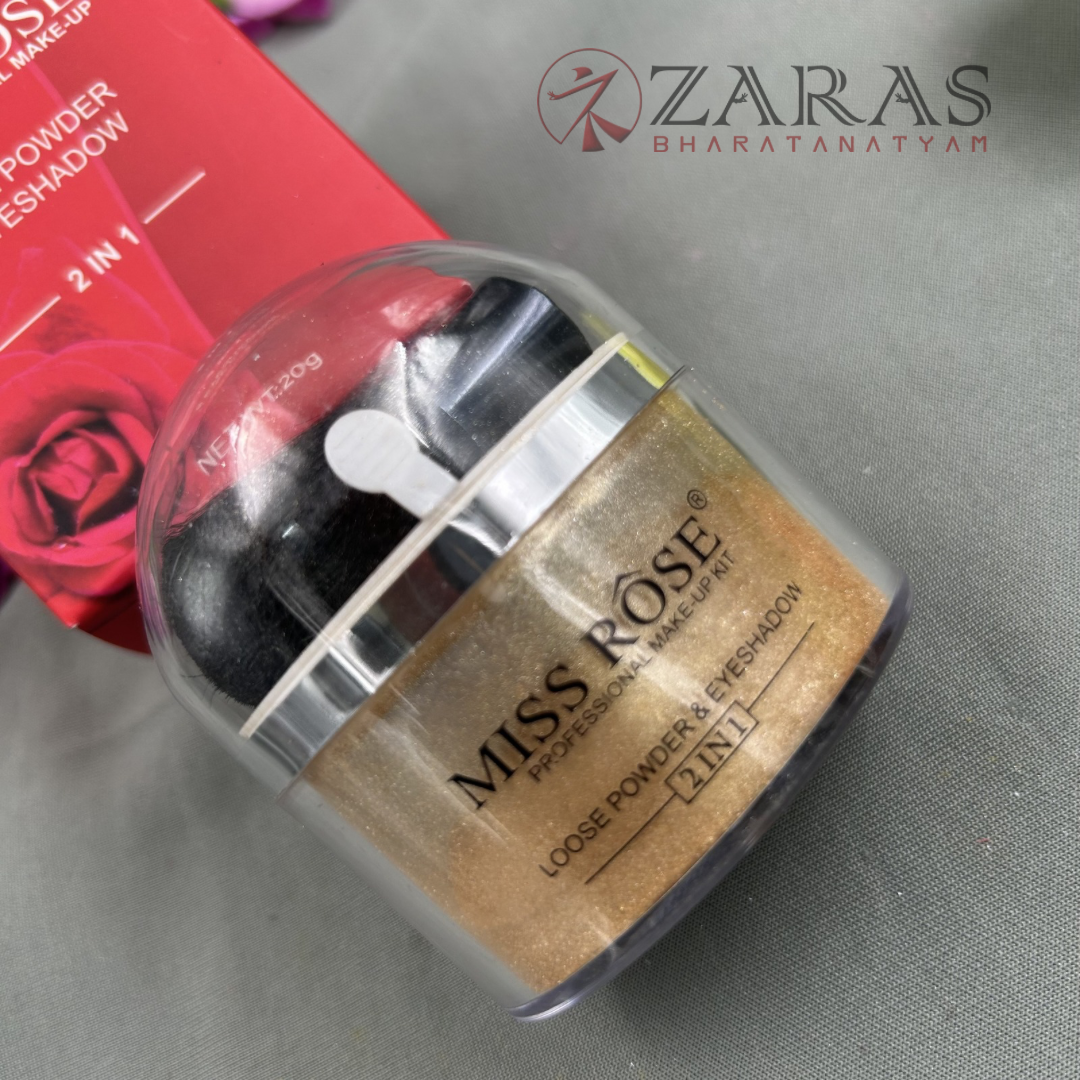 Bharatanatyam Dance Makeup Products - Loose Powder & Eyeshadow (2 in 1) (Miss Rose) image 0